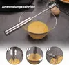 Handmixer, Halbautomatischer Schneebesen aus Edelstahl, Produktbild-Vorschau 4