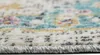 A close-up, low-angle view of the edge of a colorful rug with a vintage pattern. Podgląd zdjęcia produktu