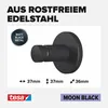 tesa MOON BLACK Handtuchhaken matt inkl. Klebelösung Voir les images du produit 5