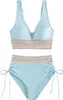 Bikini Sets für Damen Highwaist-Bikini-Hose Bauch Kontrolle Produktbild-Vorschau 1