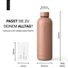 Trinkflasche Edelstahl 500ml Thermoflasche isoliert Sport Produktbild-Vorschau 3