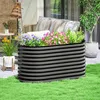 Outsunny Hochbeet aus Stahl, Pflanzbeet Frühbeet Gartenbeet Produktbild-Vorschau 2