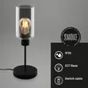Lampada da tavolo, nera, vetro fumé, 1xE27/max.10W Anteprima dell’immagine prodotto 3