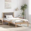 Bettrahmen mit Kopfteil Taupe 100 x 200 cm Massives Produktbild-Vorschau 2