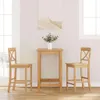 A bar table and two bar stools are set up in a room with large windows. Anteprima dell’immagine prodotto