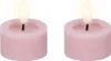 LED Teelichter 4,4x5cm mit Timer Wachs 2 Stück Rosa / Produktbild-Vorschau 2