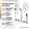 5 Loch Handbrause Badewannen Armatur Set eckig Produktbild-Vorschau 11