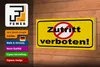 Holzschild  Hinweis Zutritt verboten, 27 x 10 cm, Produktbild-Vorschau 3