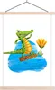 MuchoWow® Textilposter Krokodil - Blume - Dschungel 60x90 Produktbild-Vorschau 1