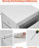 Close-up shots of a white desk, highlighting material and features. Produktbild-Vorschau