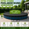 Krycia plachta do bazéna, okrúhla, čierna – 200 g/m², Náhľad obrázku produktu 2