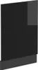 A black, high-gloss kitchen cabinet front with a gray base. Náhled obrázku produktu