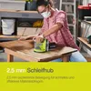 A person is sanding a wooden table with a Ryobi sander. Podgląd zdjęcia produktu
