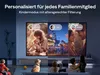 A split image showing different profiles on a screen, with people and pets in the foreground. Produktbild-Vorschau