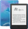 A blue Kindle Kids e-reader with a whale and starry sky design on its cover, shown next to the e-reader itself displaying text. Voir les images du produit