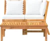 vidaXL 3-tlg. Garten-Lounge-Set mit Creme Kissen Akazie Produktbild-Vorschau 2