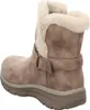 A side view of a taupe and beige Skechers boot. Voir les images du produit