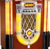 A close-up view of a retro-style jukebox. Produktbild-Vorschau