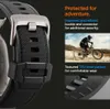 Close-up of a watch band with text and images highlighting features. Anteprima dell’immagine prodotto