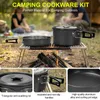 Ensemble de cuisine de camping de 18 pièces avec poignées Voir les images du produit 3