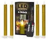 Stabkerzen LED mit Timer GOLD 4 Stück GOLD indoor - 6 Produktbild-Vorschau 1