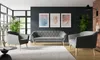 A modern living room setup with a grey sofa and two armchairs. Náhľad obrázku produktu