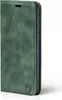 A green flip cover for a mobile phone is shown against a white background. Produktbild-Vorschau