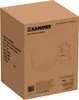 The image shows the cardboard packaging of an ash vacuum cleaner. Produktbild-Vorschau