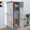 vidaXL Šatní skříň betonová šedá 80x52x180 cm odvozený Náhled obrázku produktu 3