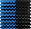 Lagersystem Wandregal 77 x 78 cm mit 90 stck Boxen Blau und Produktbild-Vorschau 2