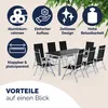 CASARIA® Gartenmöbel Set 8 Stühle mit Tisch 190x90cm Produktbild-Vorschau 8