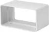 A white rectangular connector piece for ductwork, shown in isolation against a white background. Anteprima dell’immagine prodotto