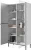Vitrine Nicole geriffelt teilverglast 100x200x45 cm Produktbild-Vorschau 6