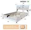 ProximaX Beige Polsterbett 140x200cm mit Schubladen & Produktbild-Vorschau 5