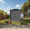 HOMAVO Gerätehaus Metall mit Pultdach, Gartenhaus Metall Produktbild-Vorschau 2
