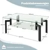 COSTWAY Table basse avec plateau de table en verre, table Voir les images du produit 7