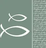 20 Servietten Glaube Fisch pale green - Fisch an Schrift Produktbild-Vorschau 1