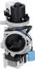 A washing machine drain pump with a filter and electrical connector. Produktbild-Vorschau