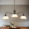 Hängeleuchte Metall Glas elegant Braun antik 3-flammig Produktbild-Vorschau 5