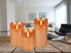 Kerzenwachs rustikale bewegliche Flamme 7,5x12,5 cm Kupfer Produktbild-Vorschau 3