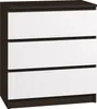 Roe Furniture | Kommode 60 cm - Weiß, Wenge - 3 Schubladen Produktbild-Vorschau 1