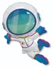 Astronaut Folienballon, Space 60cm, verpackt Produktbild-Vorschau 2