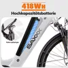 Close-up of an e-bike frame showing the battery compartment and a headlight. Produktbild-Vorschau