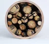 Holzuhr 25fi cm wanduhr - schwarze Spitzen - Holzstämme Produktbild-Vorschau 1
