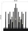 LED svícen černý, 27,5 cm, 3x AA, vnitřní, teplá bílá, časovač Produktbild-Vorschau