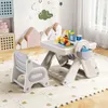 COSTWAY 6-in-1 Kinder-Tisch & Stuhl Set, Kindersitzgruppe Produktbild-Vorschau 2