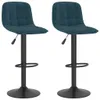 Barhocker Blau Samt 42,5 x 45 x (84-105) cm drehbar mit Produktbild-Vorschau 1
