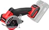 A cordless mini circular saw with a battery attached, shown against a white background. Produktbild-Vorschau