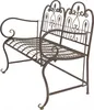 Sitzbank Provence Metall braun Antik Design – Gartenbank Produktbild-Vorschau 4