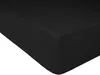 A black fitted sheet is shown from a diagonal angle against a white background. Náhled obrázku produktu